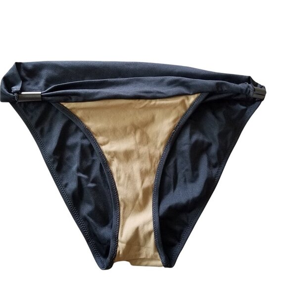 BCBGMAXAZRIA Shimmer Steel High Waisted Swim Bottoms Large - Picture 8 of 9